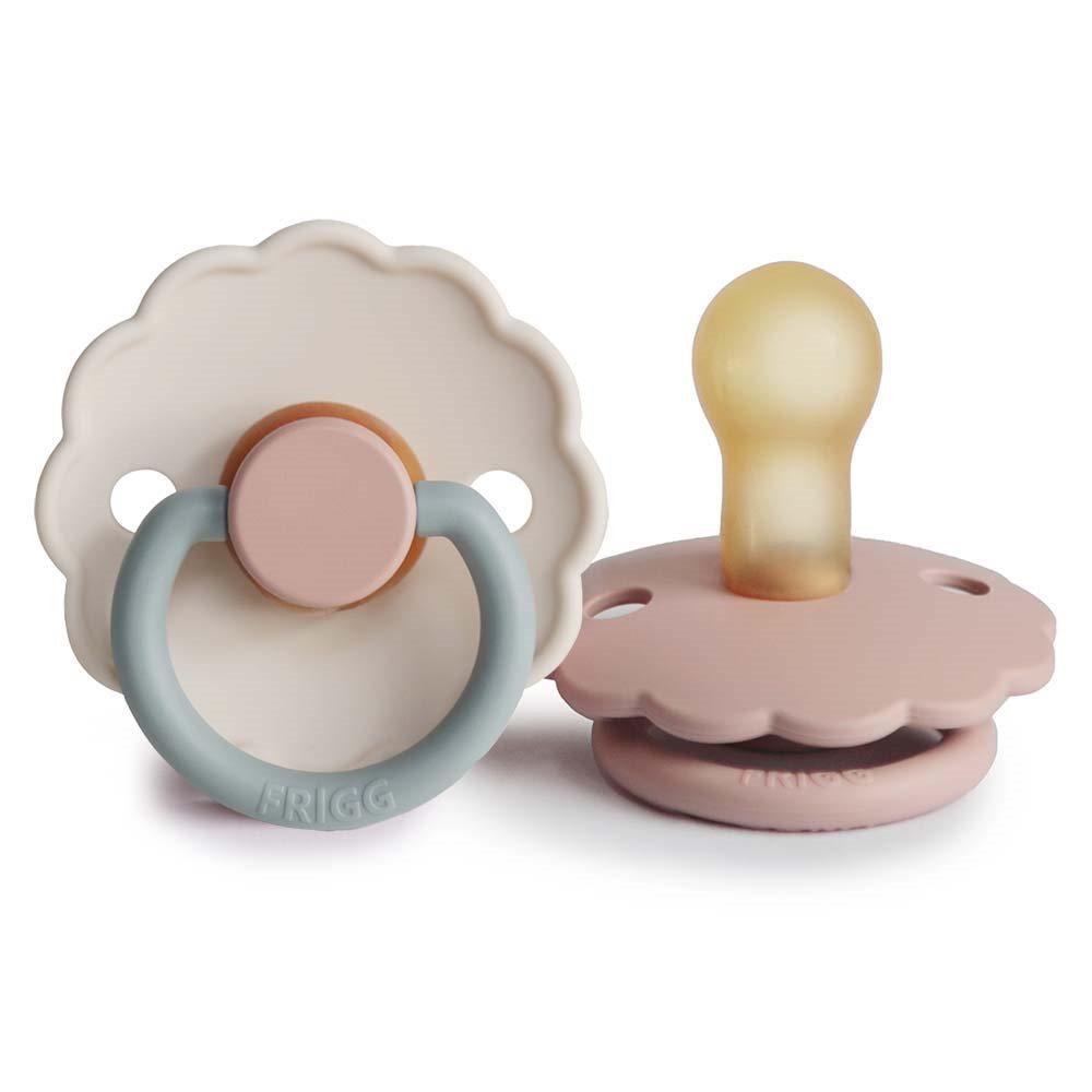 Φωτογραφία προϊόντος: Σετ 2 Πιπίλες Latex FRIGG Daisy Blush/Cotton Candy 0-6 Μηνών