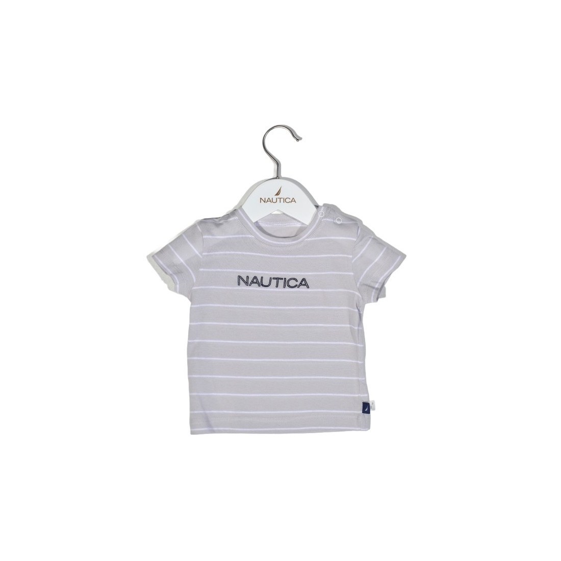 Φωτογραφία προϊόντος: Nautica T-Shirt Jersey Organic Design 15 Γκρι Ριγέ 80cm 9-12 μηνών