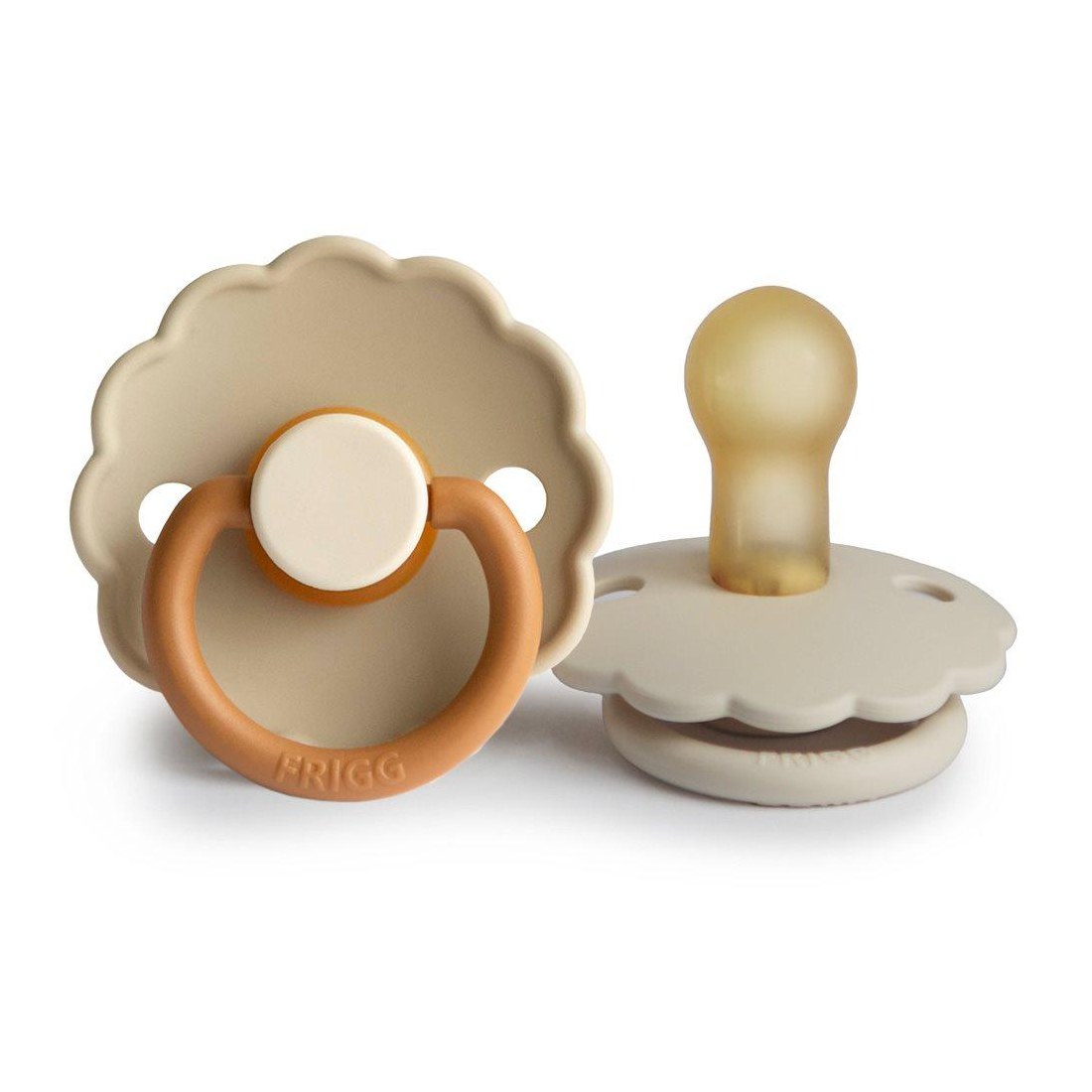 Φωτογραφία προϊόντος: Σετ 2 Πιπίλες Latex FRIGG Daisy Desert/Cream 0-6 Μηνών