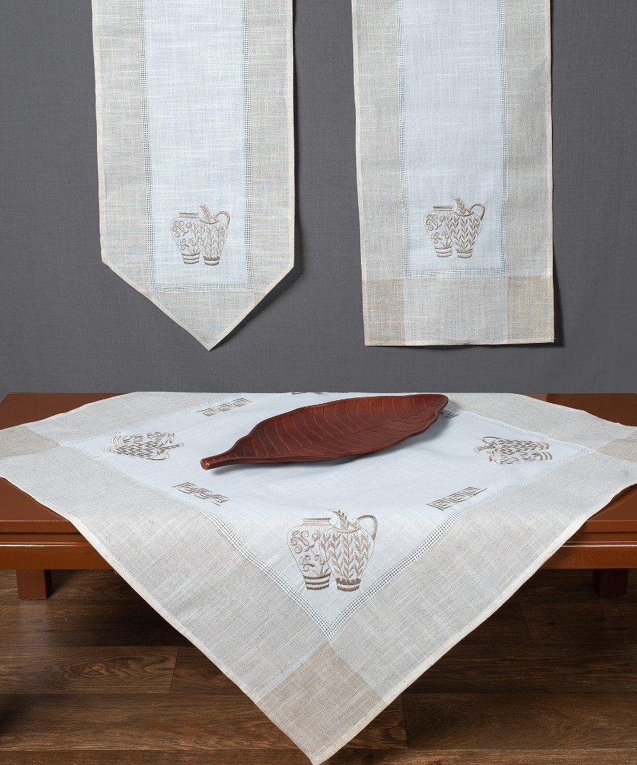 Φωτογραφία προϊόντος: Τραπεζοκαρέ 3741 135x135cm ivory - SilkFashion