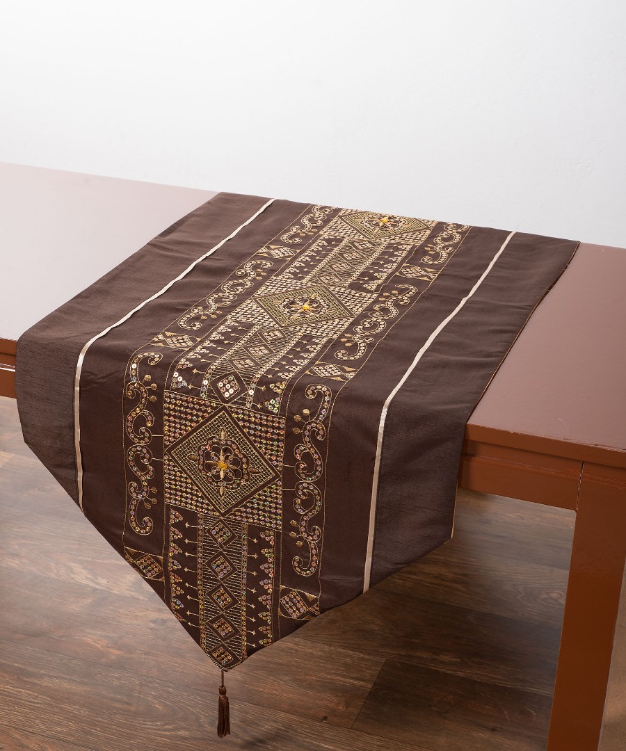 Φωτογραφία προϊόντος: SilkFashion Τραβέρσα (50cm x 145cm) 703 ΧΝ-48 Καφέ