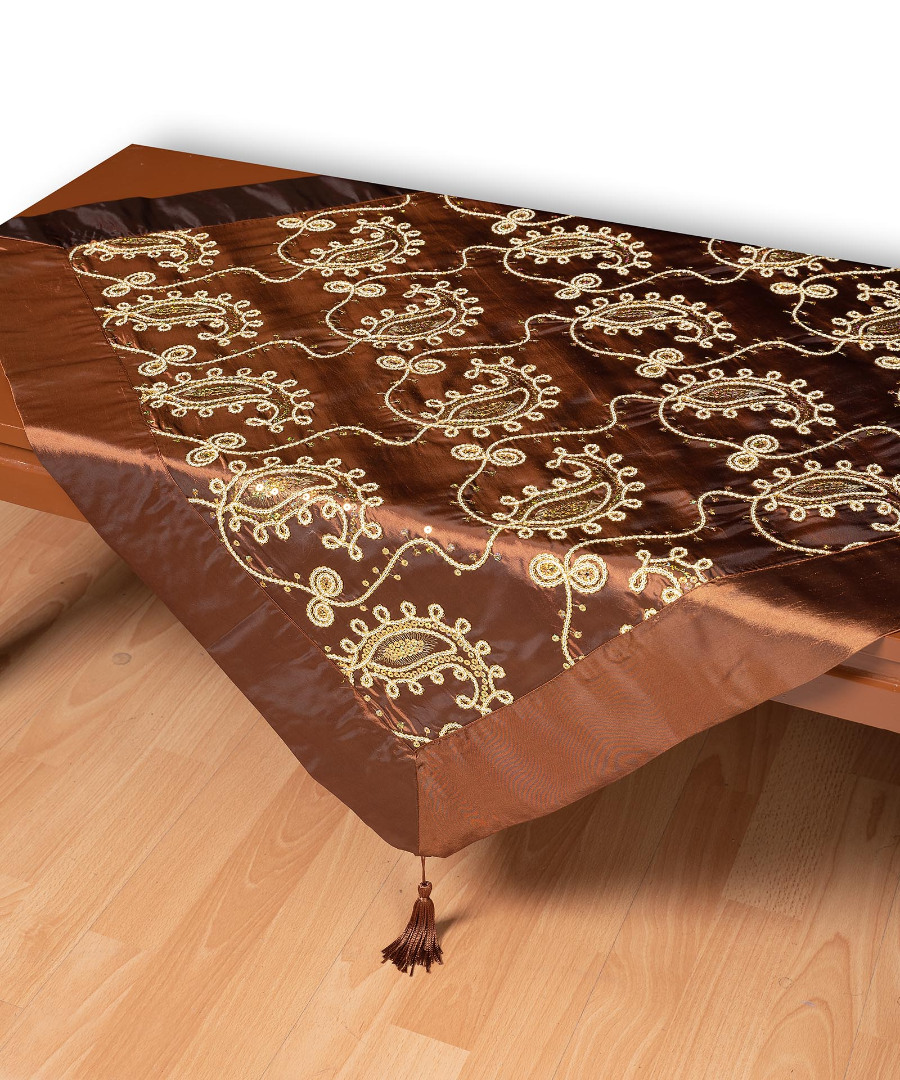 Φωτογραφία προϊόντος: Σατέν καρέ 1028 (85cm x 85cm) καφέ