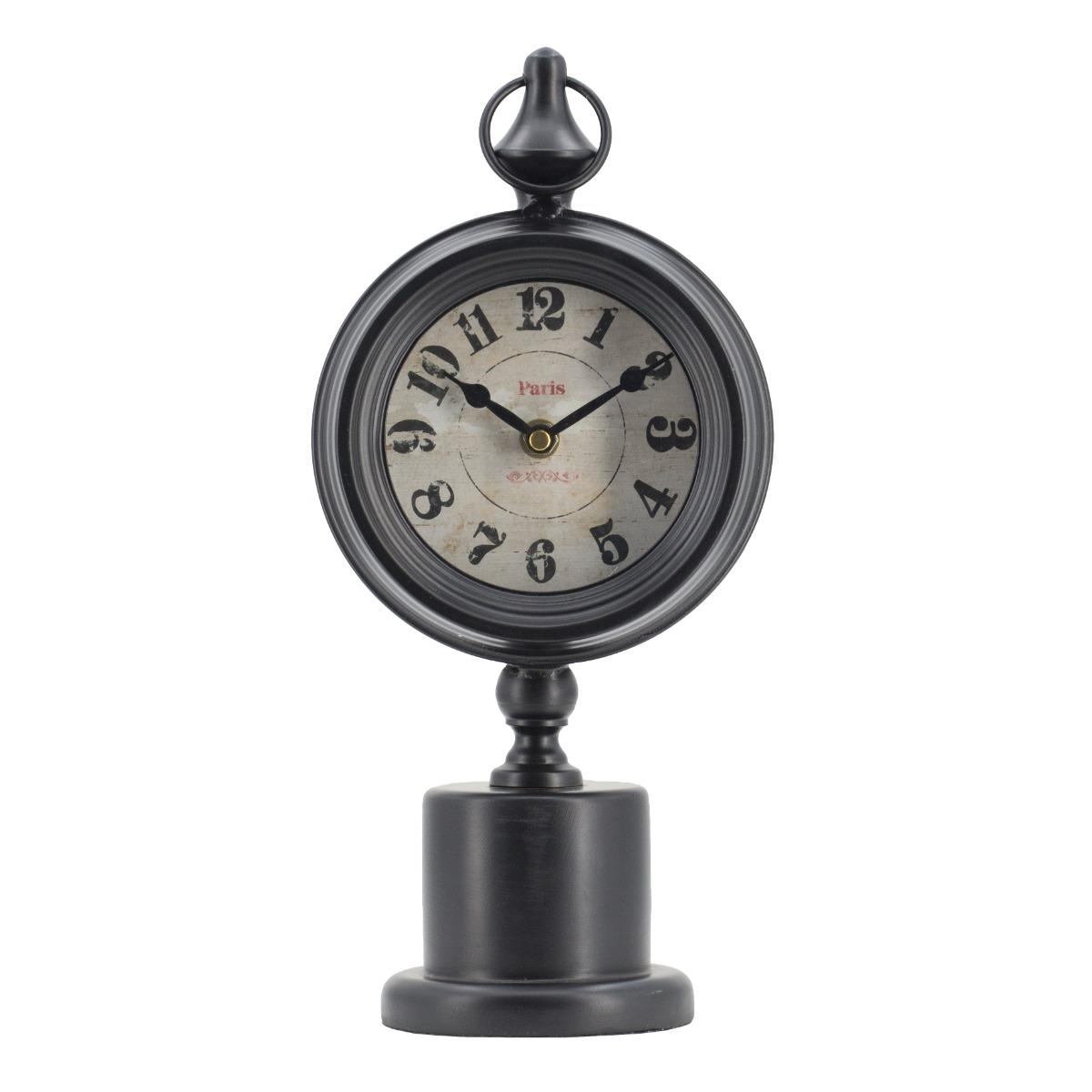 Φωτογραφία προϊόντος: Artekko Clock Ρολόι Επιτραπέζιο Μεταλλικό Μαύρο (15.5x10.9x37.1)cm