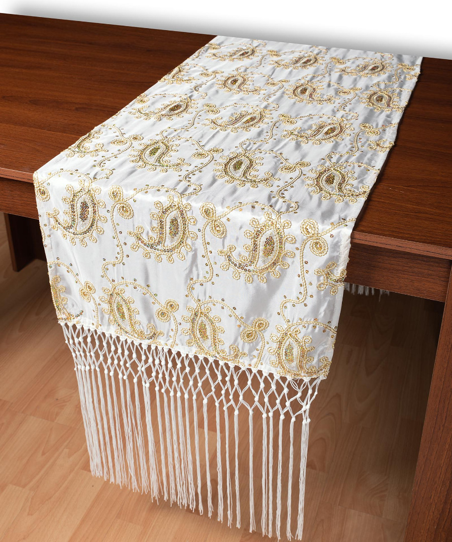 Φωτογραφία προϊόντος: Σατέν τραβέρσα 1028 (50cm x 210cm) λευκό
