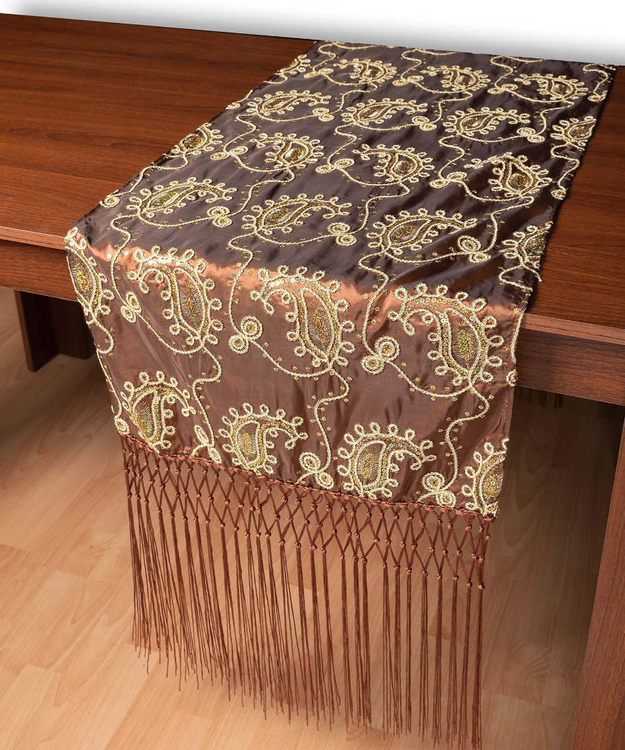 Φωτογραφία προϊόντος: SilkFashion Σατέν τραβέρσα 1028 (50cm x 210cm) καφέ