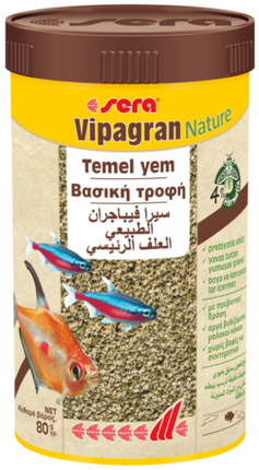 Φωτογραφία προϊόντος: Sera Vipagran Nature βασική τροφή σε μαλακούς κόκκους για ψάρια που τρώνε στα μεσαία στρώματα νερού τροπικών ψαριών 1000ml SERA (4001942545617)
