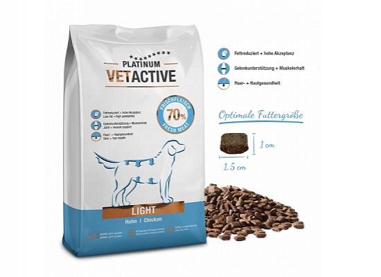 Φωτογραφία προϊόντος: PLATINUM VETACTIVE Light Μαγειρευτή (FSG) Ξηρά Τροφή Παχύσαρκου Σκύλο 5kg