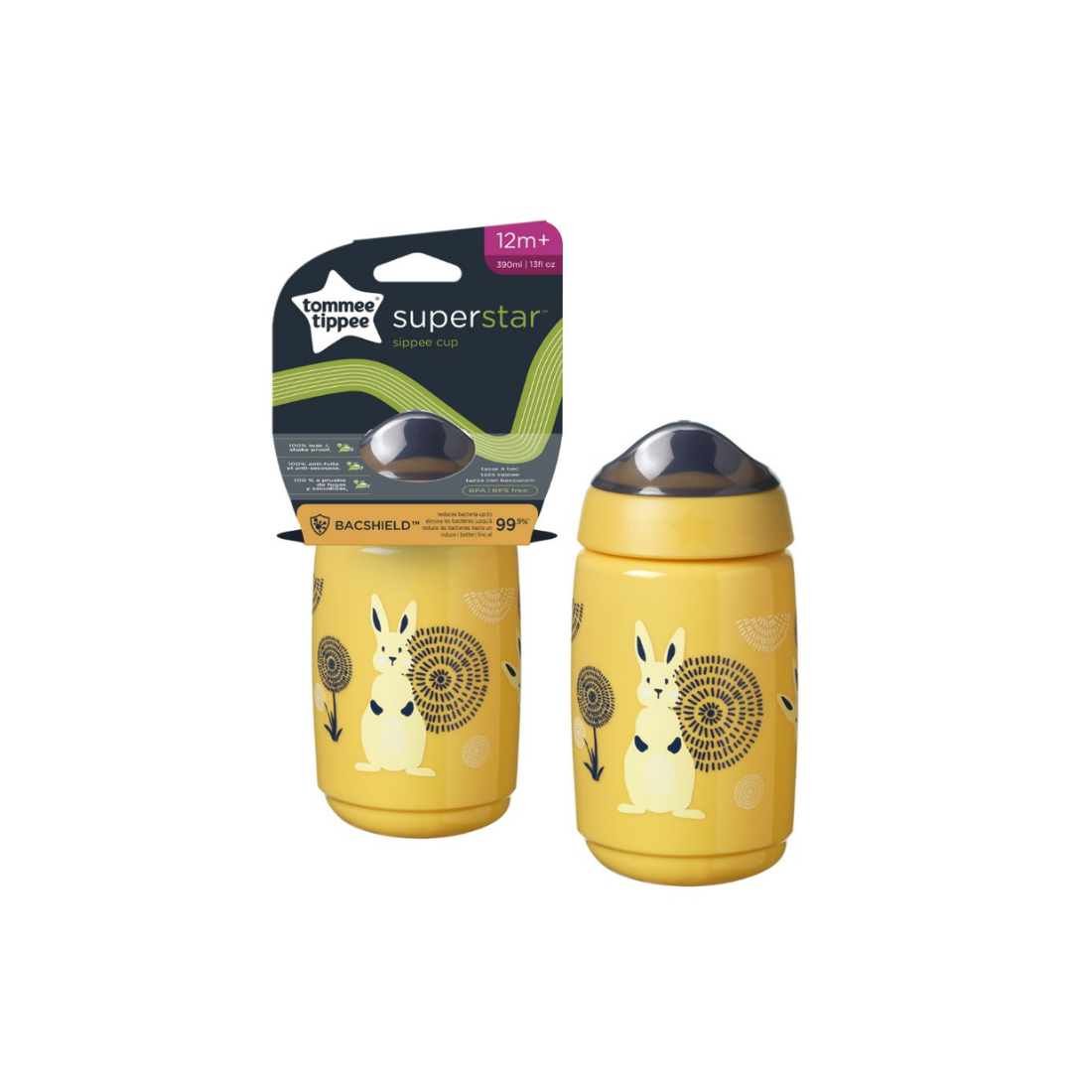 Φωτογραφία προϊόντος: Ποτήρι Tippee Με Στόμιο Μαλακής Σιλικόνης Tommee Tippee Κίτρινο 12m+ 390ml