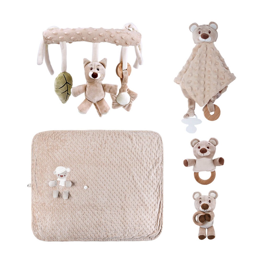 Φωτογραφία προϊόντος: Σετ Δώρου 5τμχ Bebe Stars Teddy Bear Nature 60-102