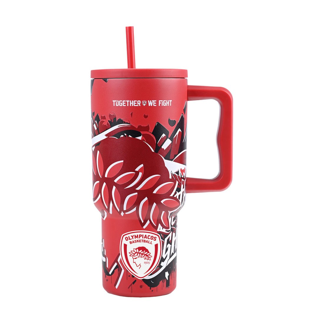 Φωτογραφία προϊόντος: Estia Θερμός Straw Tumbler Xl Olympiacos Bc Edition Together We Fight 900Ml
