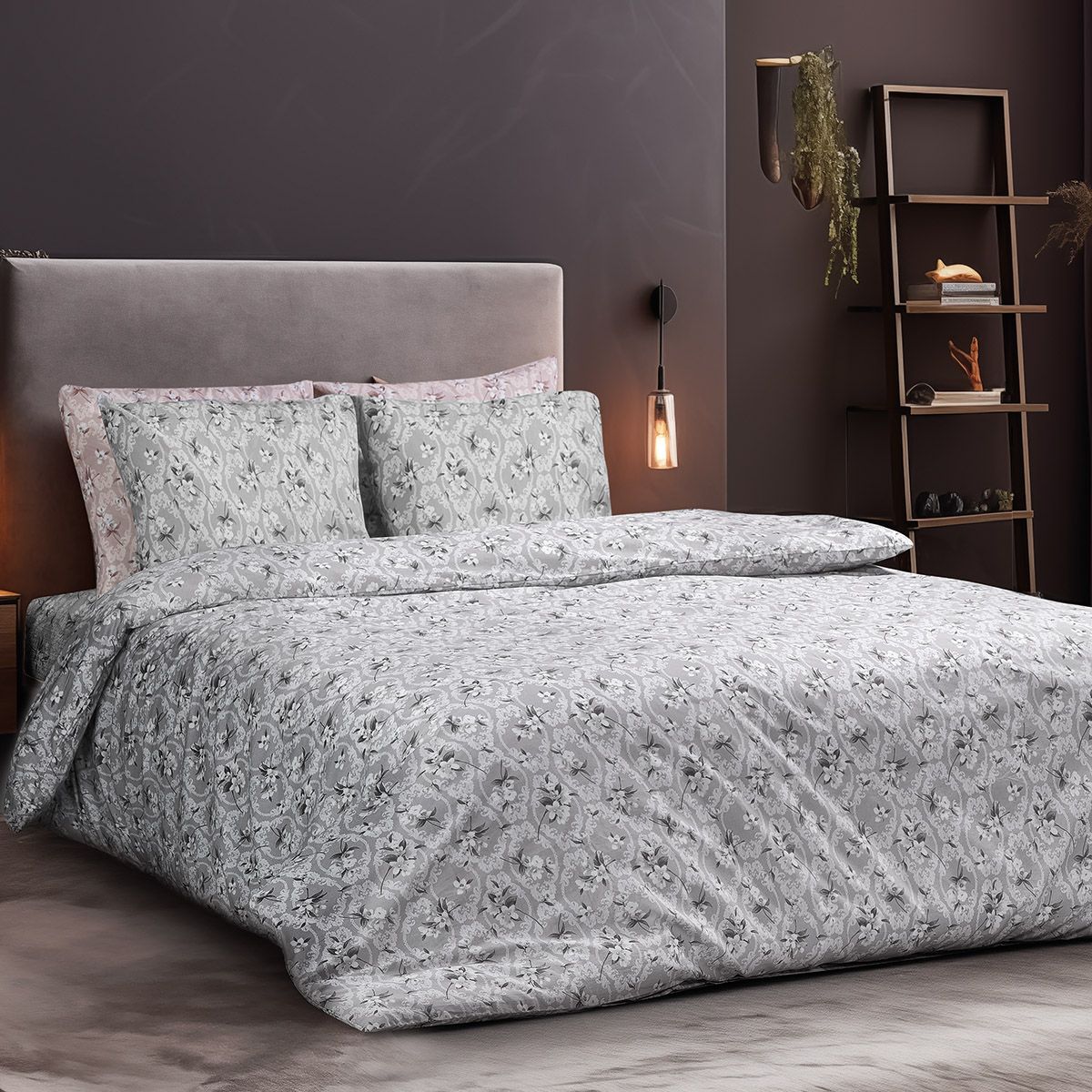 Φωτογραφία προϊόντος: Beauty Home Σετ σεντόνια υπέρδιπλα με λάστιχο Mystique Art 12188 170x200+30 Γκρι
