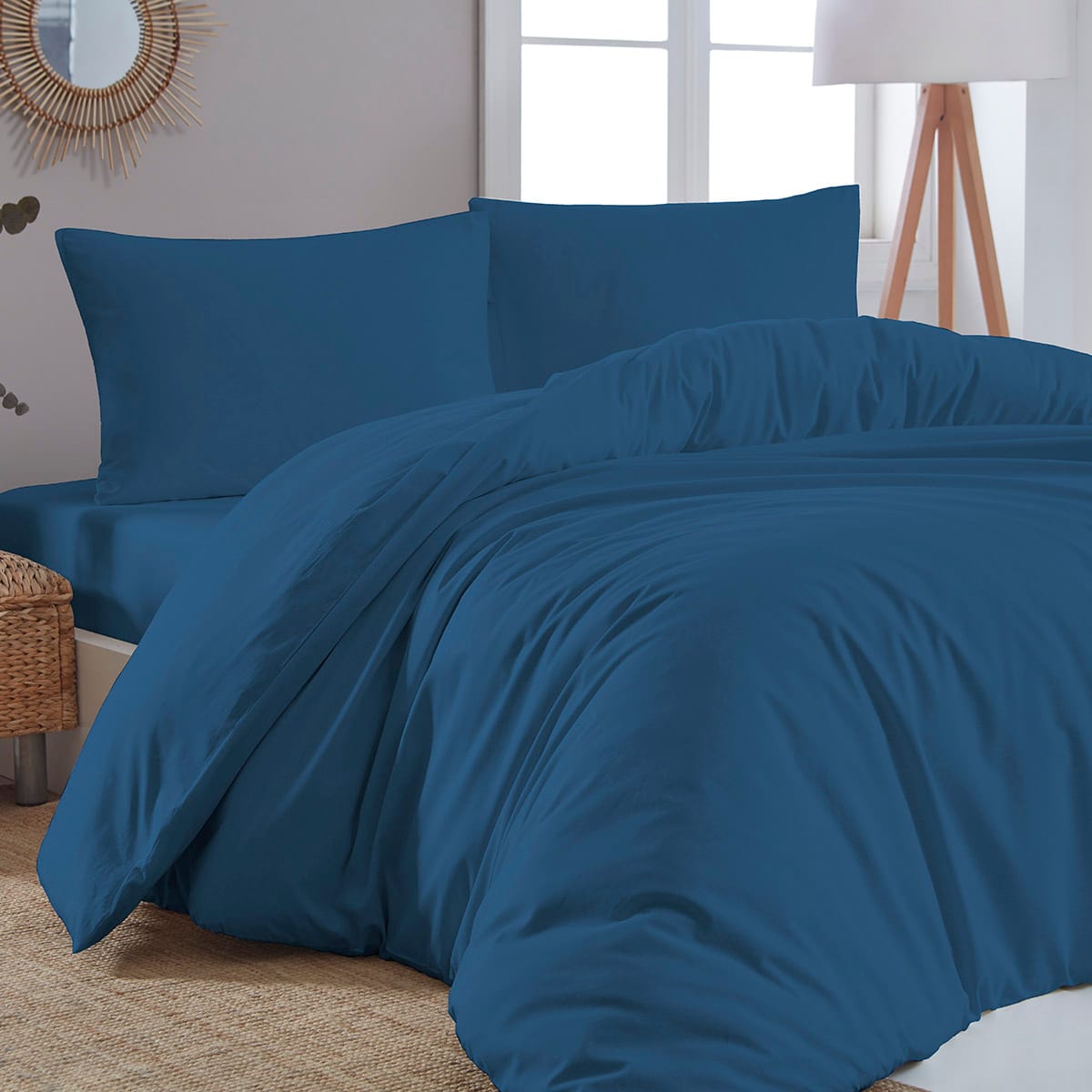 Φωτογραφία προϊόντος: Beauty Home Παπλωματοθήκη υπέρδιπλη μονόχρωμη Art 1999 230x250 Μπλε