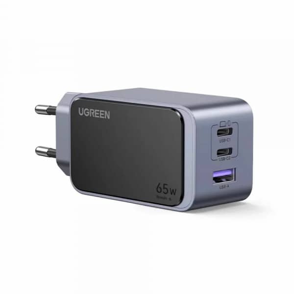 Φωτογραφία προϊόντος: Φορτιστής τοίχου UGREEN X553 Nexode Pro, 65W, 3A, 1 x USB-A - 2 x USB-C, Γκρι