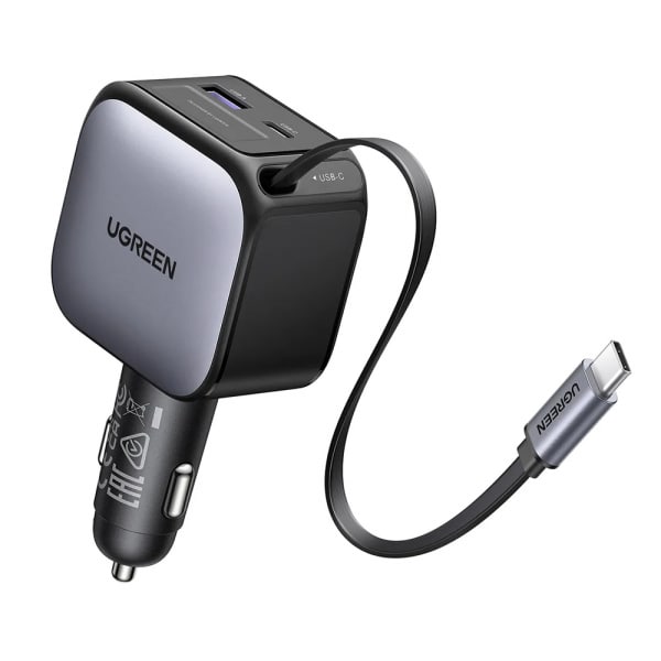 Φωτογραφία προϊόντος: Car Charger Ugreen Ec602, 60w, 3a, 1 X USB-A - 1 X USB-C, With USB-C Καλώδιο, Grey