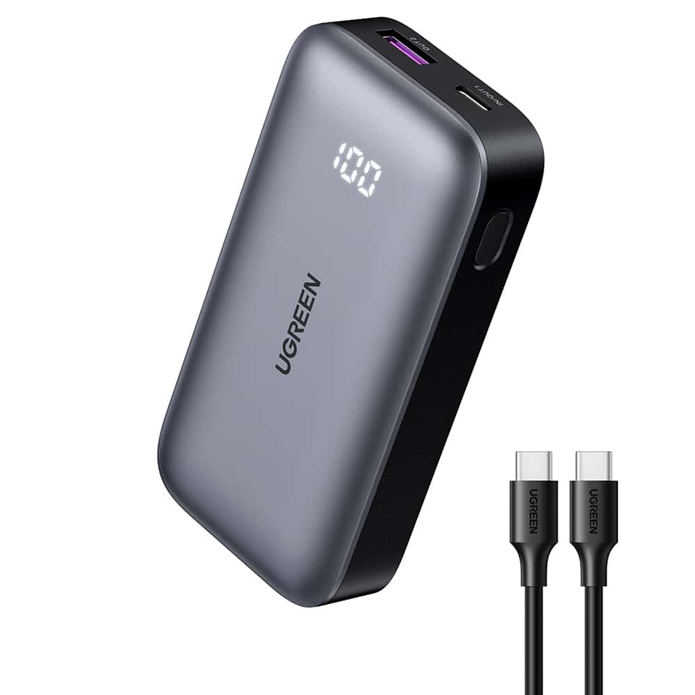Φωτογραφία προϊόντος: Ugreen - Power Bank PB502 (25185) - Γρήγορη Φόρτιση, με Ψηφιακή Οθόνη, 10000mAh, USB, Type-C, 30W, 5V/3A - Γκρι