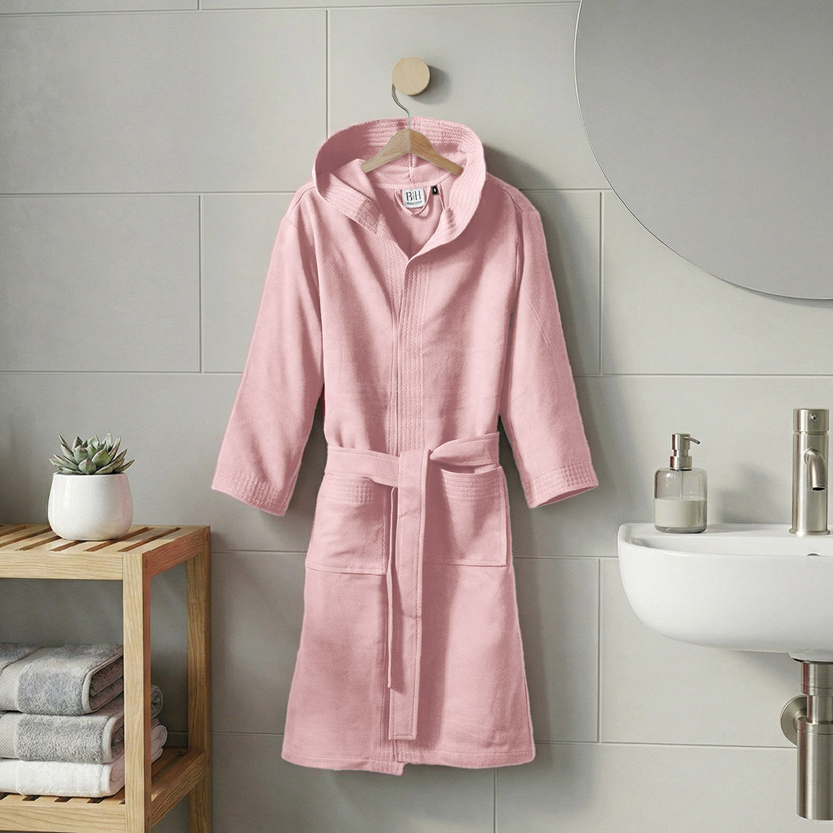 Φωτογραφία προϊόντος: Beauty Home Mojo Art 3473 Ροζ Μπουρνούζι με Κουκούλα