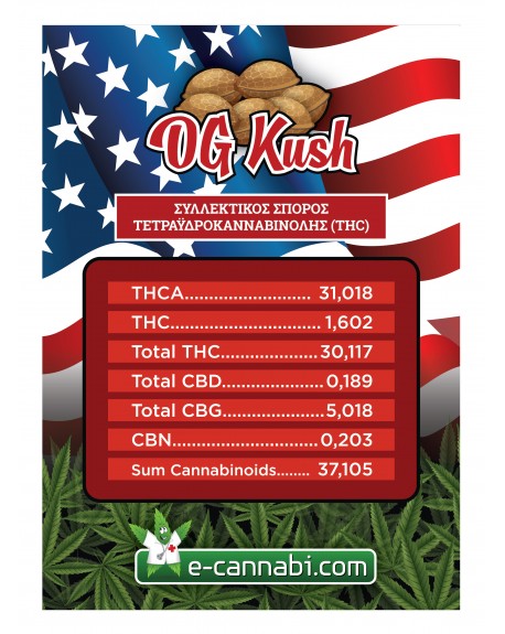 Φωτογραφία προϊόντος: OG KUSH Θηλυκοποιημένοι Σπόροι – E-Cannabi