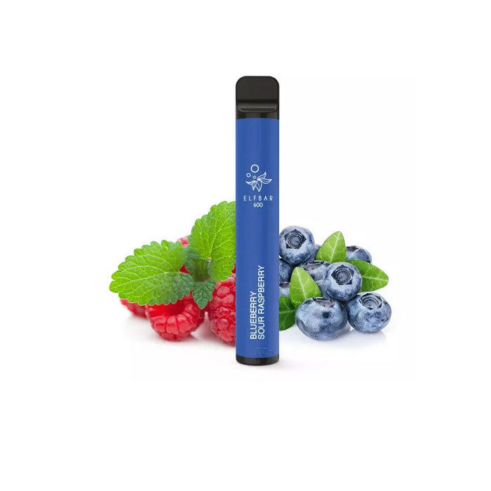 Φωτογραφία προϊόντος: DISPOSABLE ELF BAR VAPE PEN 20mg Blueberry Sour Raspberry (μπλε)