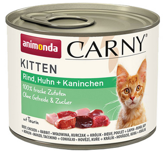 Φωτογραφία προϊόντος: Animonda Carny Kitten κονσέρβα με Βοδινό & Κοτόπουλο & Κουνέλι & & 200gr ANIMONDA (4017721839679)