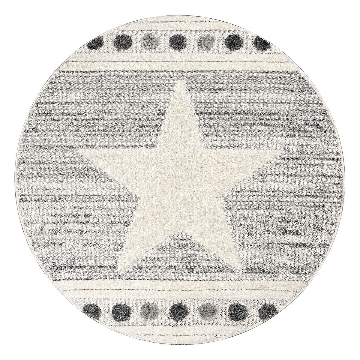 Φωτογραφία προϊόντος: Beauty Home Ροτόντα Loop 133x133 Art 9559 Grey White Γκρι Λευκό