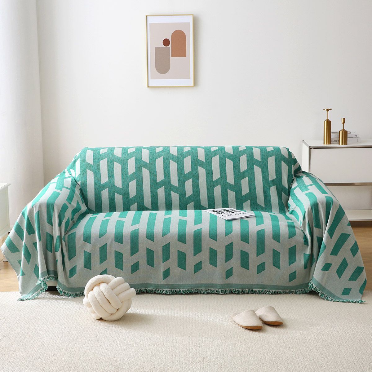 Φωτογραφία προϊόντος: Beauty Home Ριχτάρια σετ 3τμχ Art 8613 (180x160 + 180x250 + 180x300) Πράσινο