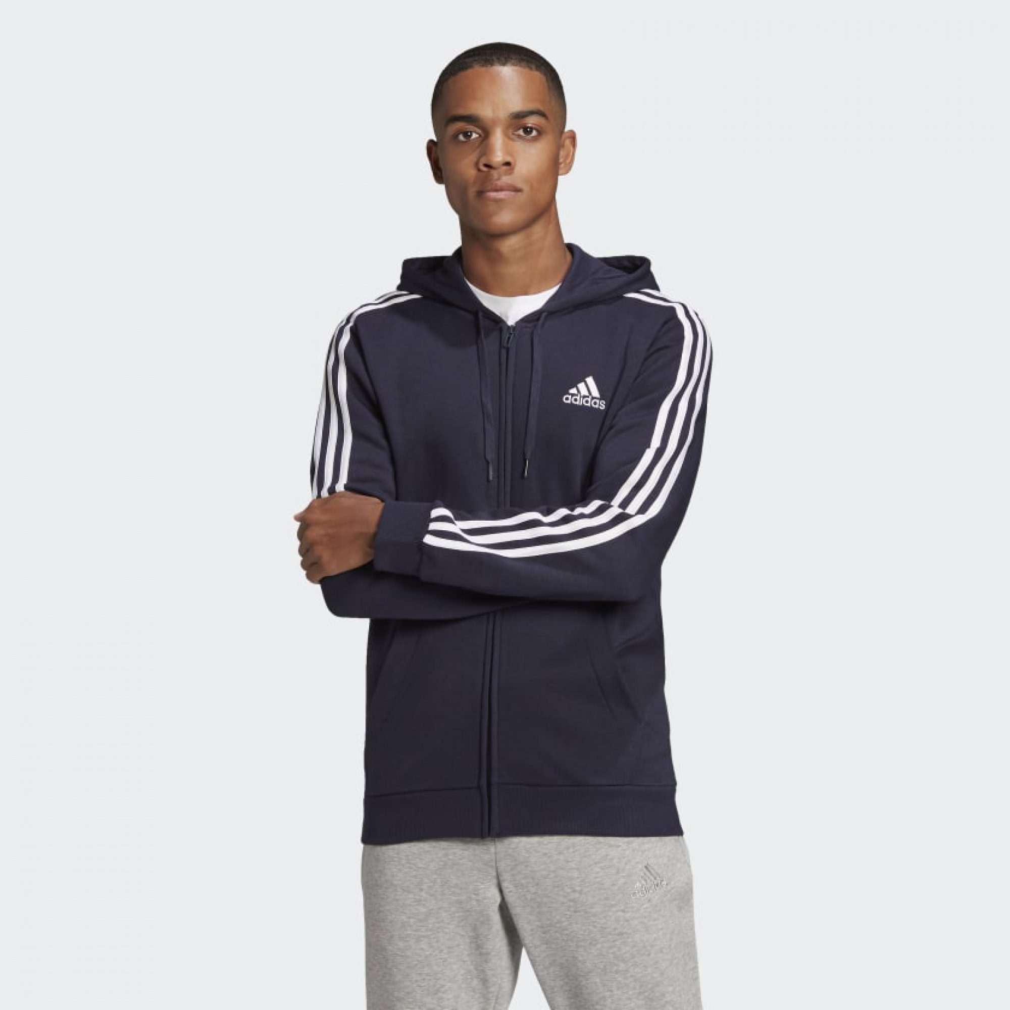 Φωτογραφία προϊόντος: ADIDAS ESSENTIALS FLEECE 3-STRIPES FULL-ZIP HOODIE