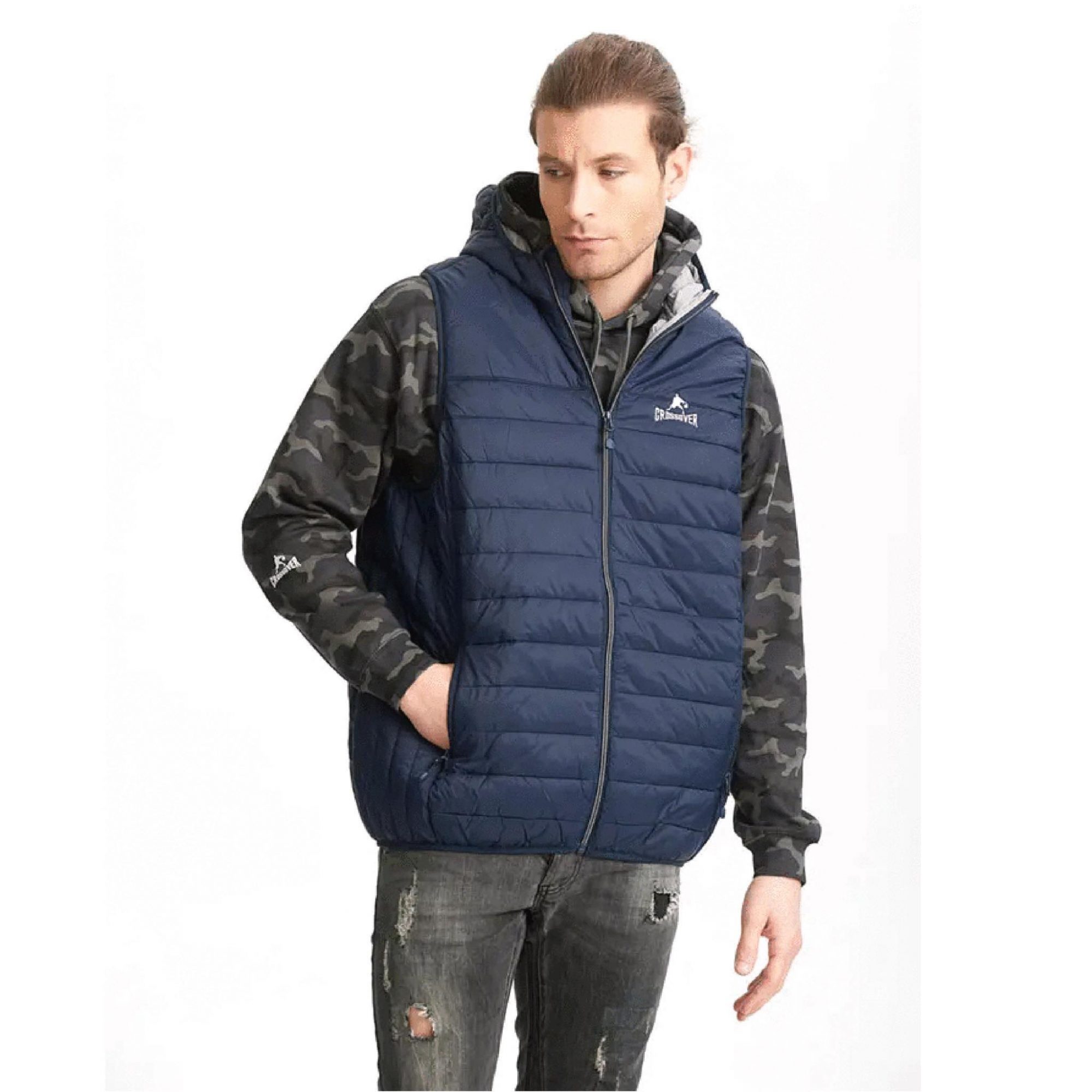 Φωτογραφία προϊόντος: CROSSOVER SLEEVELESS JACKET (CR237-BLUE)