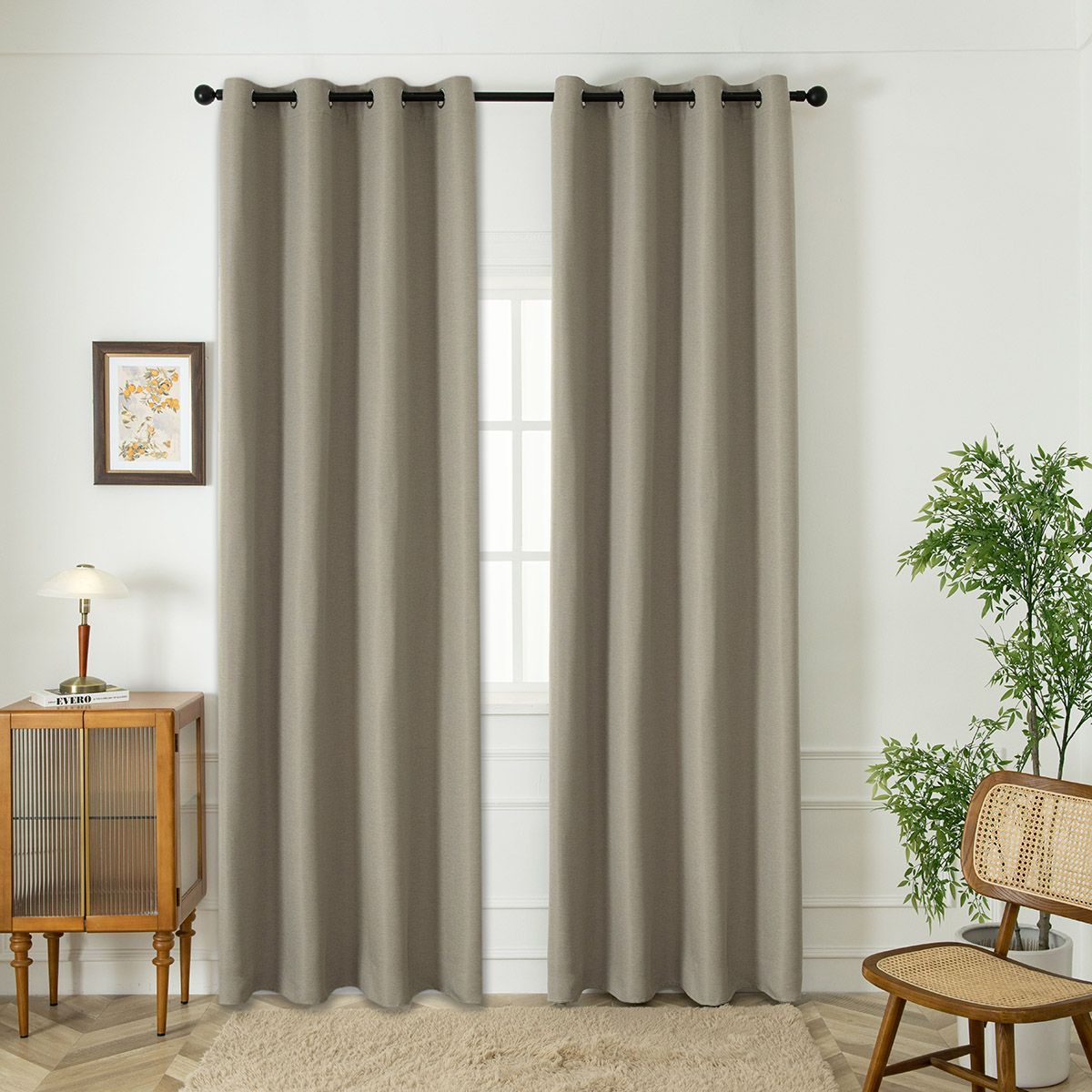 Φωτογραφία προϊόντος: Beauty Home Ύφασμα κουρτίνας με το μέτρο Blackout jacquard σκίασης Glare Art 8444 Φ280 Άμμου