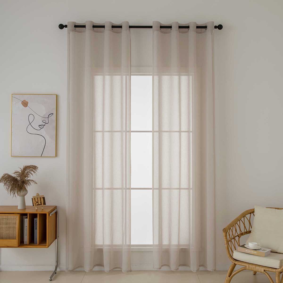 Φωτογραφία προϊόντος: Beauty Home Ύφασμα κουρτίνας με το μέτρο γάζα Sharp Art 8448 Φ300 Άμμου