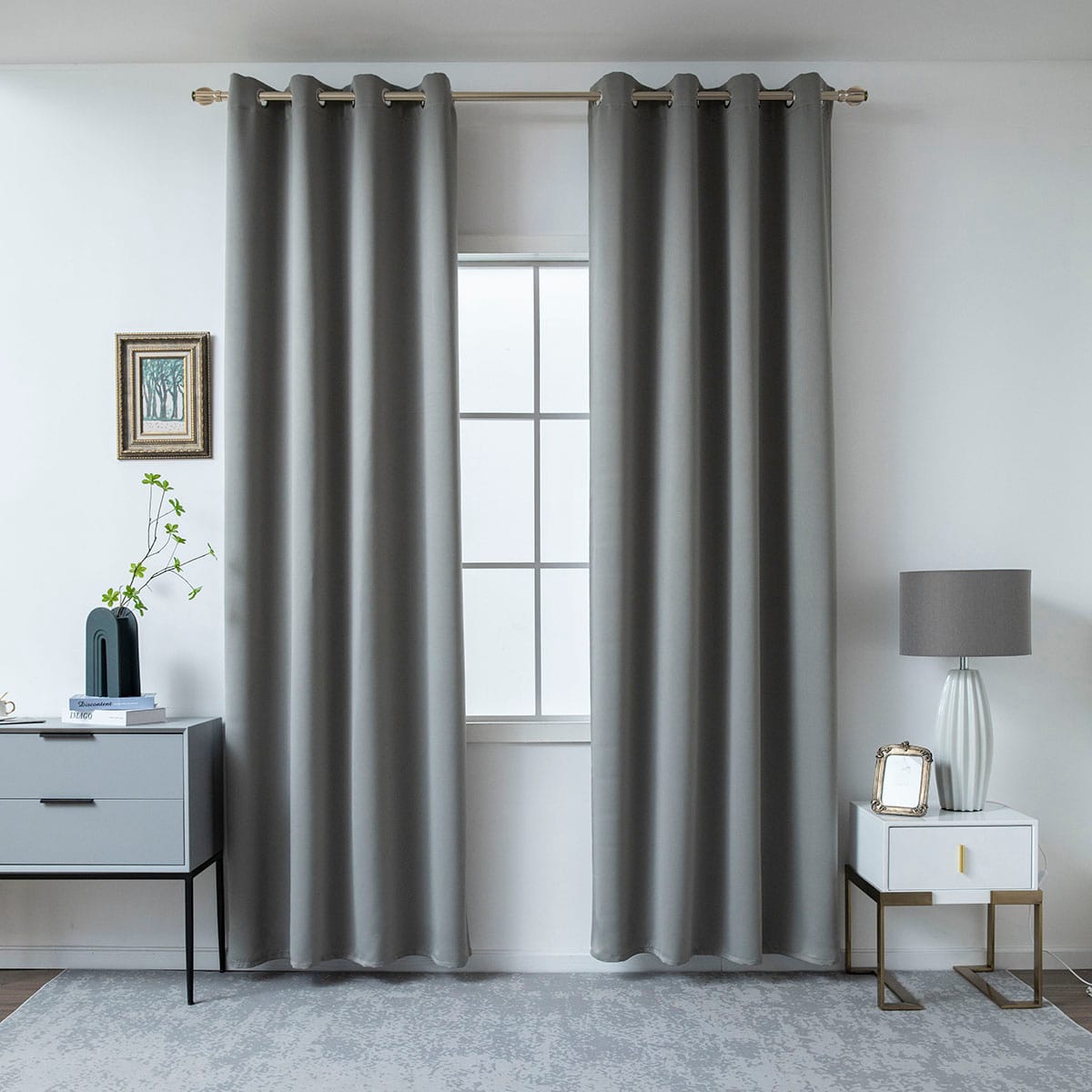 Φωτογραφία προϊόντος: Beauty Home Κουρτίνα Blackout σκίασης με 8 κρίκους Art Ideal 8400 140x270 Ανθρακίτης