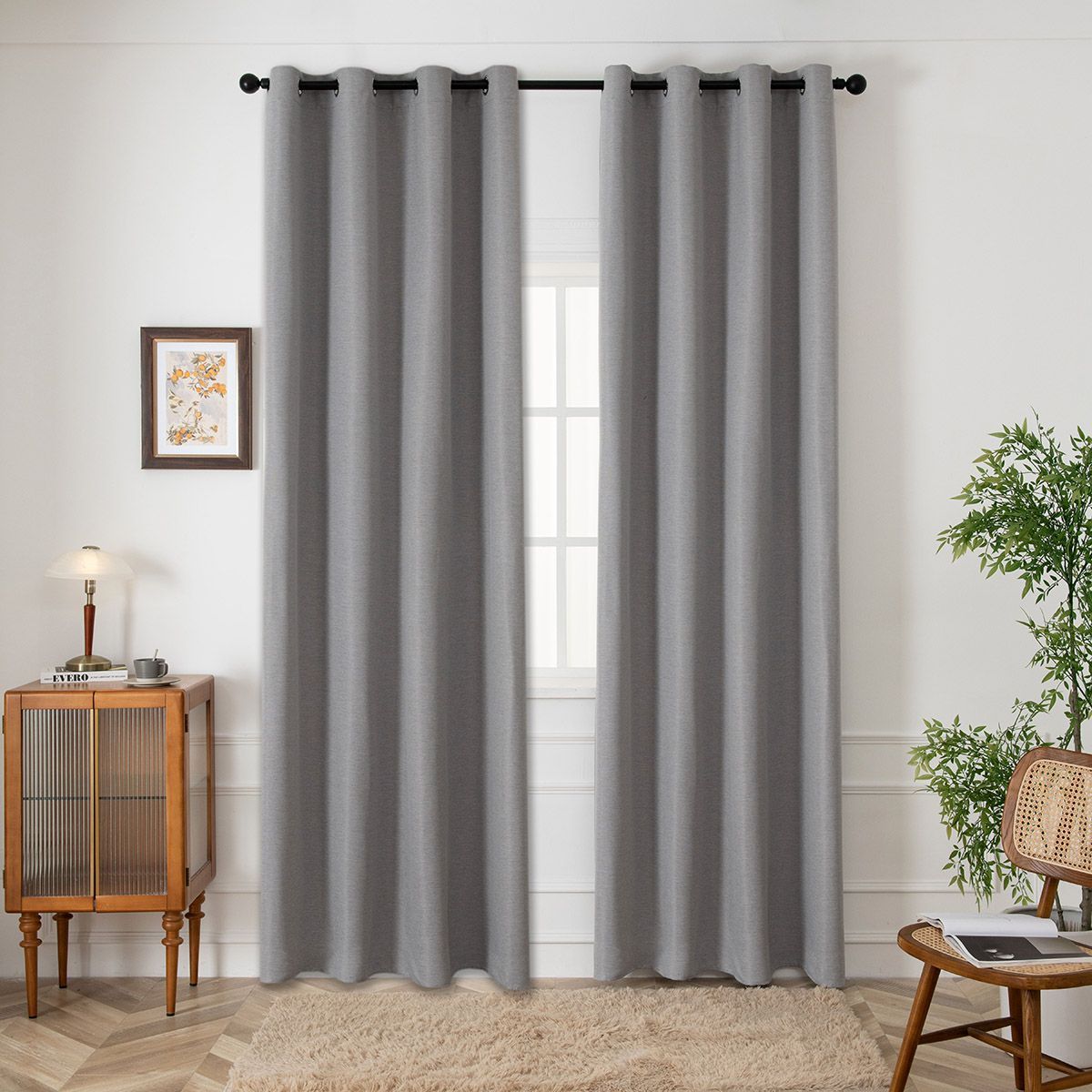 Φωτογραφία προϊόντος: Beauty Home Ύφασμα κουρτίνας με το μέτρο Blackout jacquard σκίασης Glare Art 8444 Φ280 Γκρι