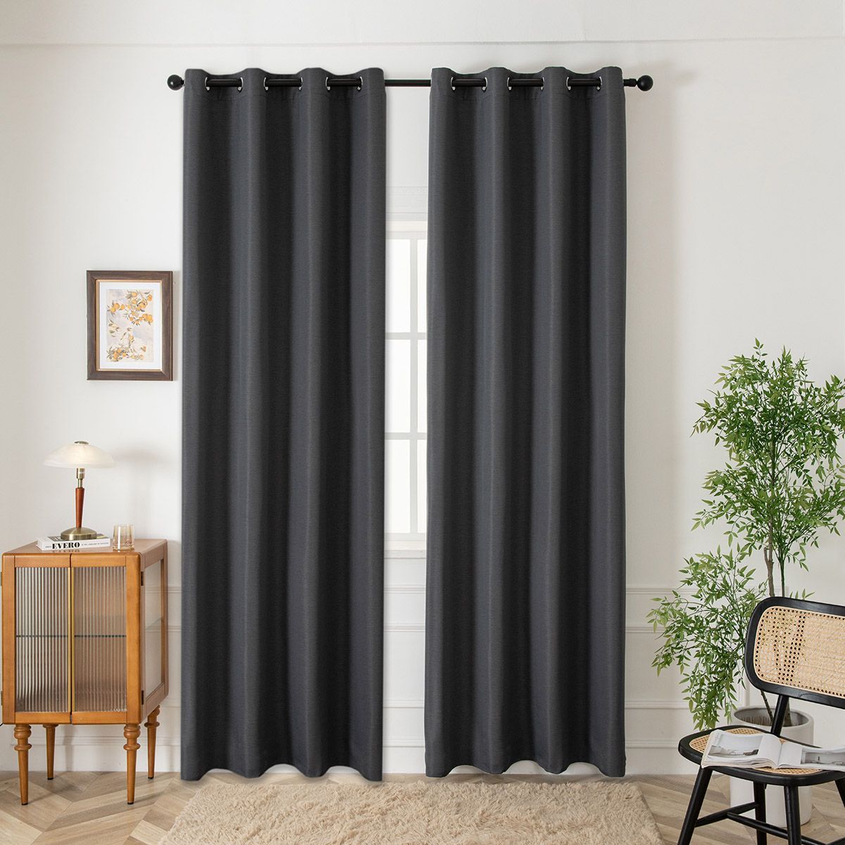 Φωτογραφία προϊόντος: Beauty Home Ύφασμα κουρτίνας με το μέτρο Blackout jacquard σκίασης Glare Art 8444 Φ280 Ανθαρκί