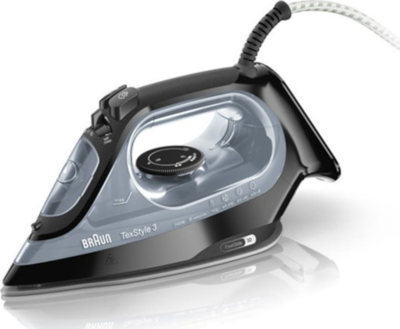 Φωτογραφία προϊόντος: ΣΙΔΕΡΟ ΑΤΜΟΥ BRAUN SI3055BK TEXSTYLE 2400W 45-180gr/min SUPER CERAMIC &amp; AUTO-OFF