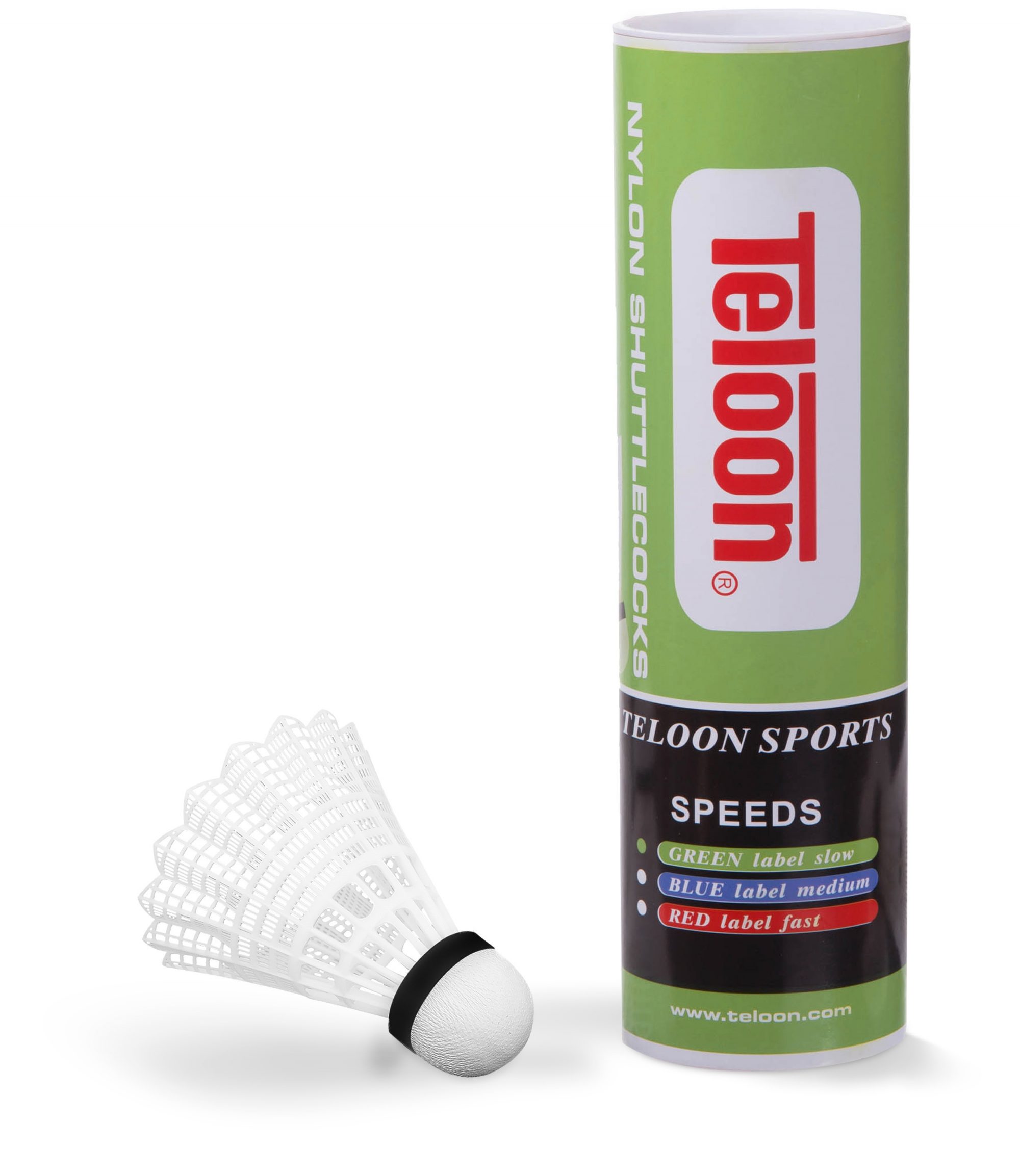 Φωτογραφία προϊόντος: Teloon Μπαλάκια Badminton Προπόνησης Νάιλον, χαμηλής ταχύτητας (6 τμχ.) (42073)