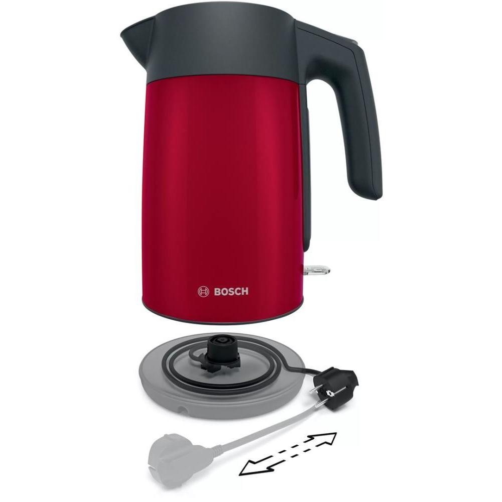 Φωτογραφία προϊόντος: ΒΡΑΣΤΗΡΑΣ BOSCH TWK7L464 BLACK/RED 2400W 1.7Lt