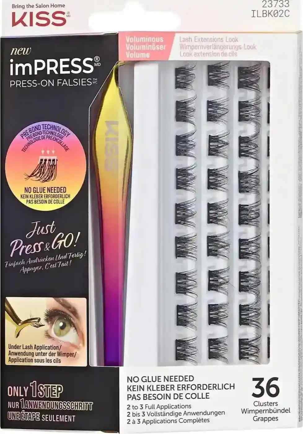 Φωτογραφία προϊόντος: Kiss imPRESS Press-on Falsies Kit 02 Σετ Ψεύτικες Βλεφαρίδες 20 Τεμάχια - 02