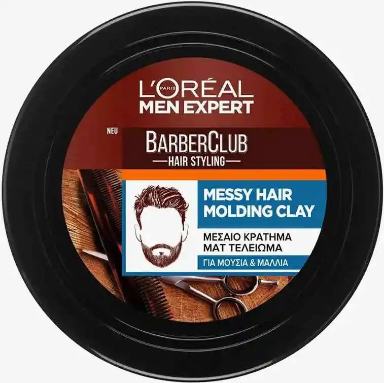 Φωτογραφία προϊόντος: L'Oreal Men Expert Barber Club Messy Hair Molding Clay Πηλός Μαλλιών 75ml