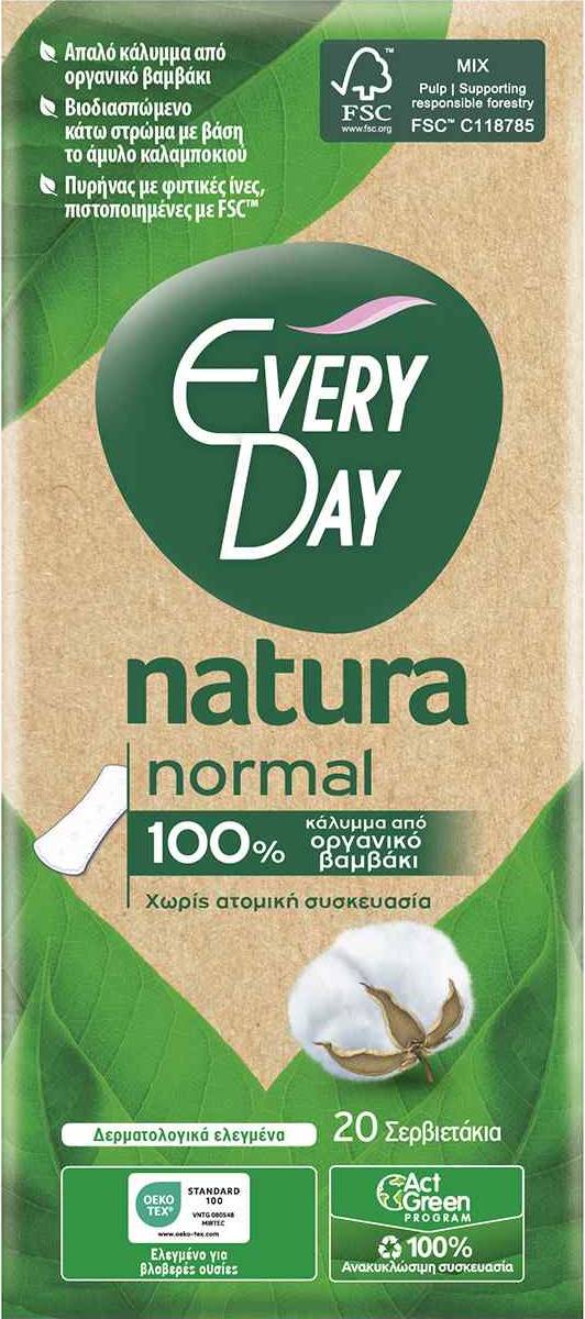 Φωτογραφία προϊόντος: EVERYDAY Every Day Natura Normal Σερβιετάκια Ημερήσια 20τμχ
