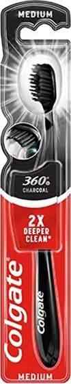 Φωτογραφία προϊόντος: Colgate 360 Black Charcoal Medium Οδοντόβουρτσα