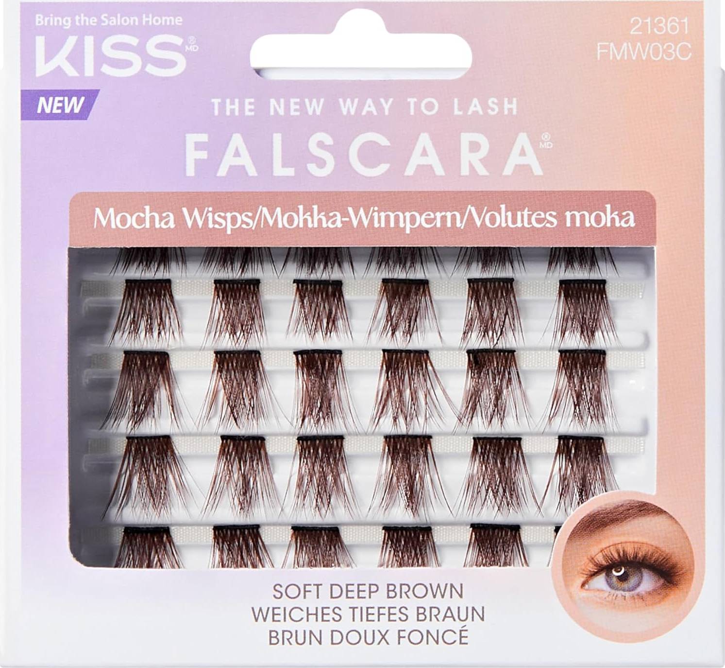 Φωτογραφία προϊόντος: KISS Falscara Multi Wisp Τουφάκια Βλεφαρίδων 24τμχ (Mocha)