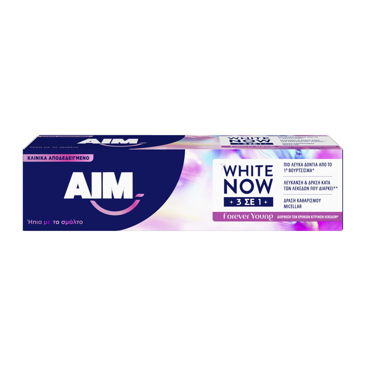 Φωτογραφία προϊόντος: AIM Οδοντόκρεμα White Now Forever Young 3 σε 1 Λεύκανσης 75ml