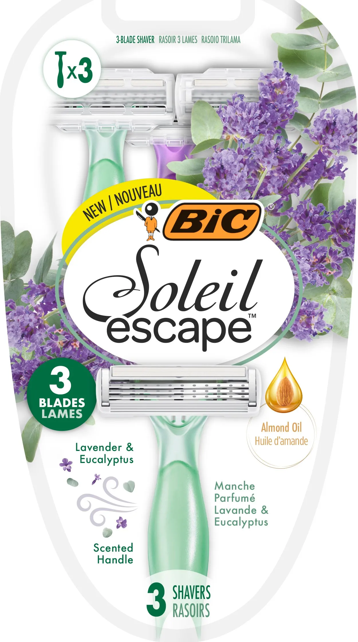 Φωτογραφία προϊόντος: BIC Γυναικεία Ξυραφάκια Soleil Escape Lavender & Eucalyptus Set