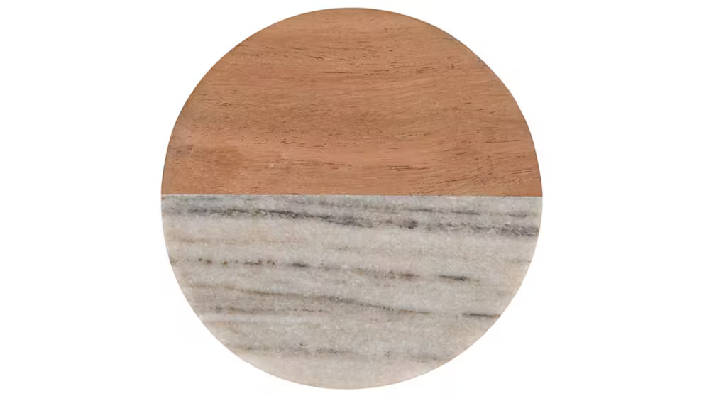 Φωτογραφία προϊόντος: Maxwell & Williams Σουβέρ 10cm Coaster Collective Στρογγυλό Μαρμάρινο Λευκό και Ακακία