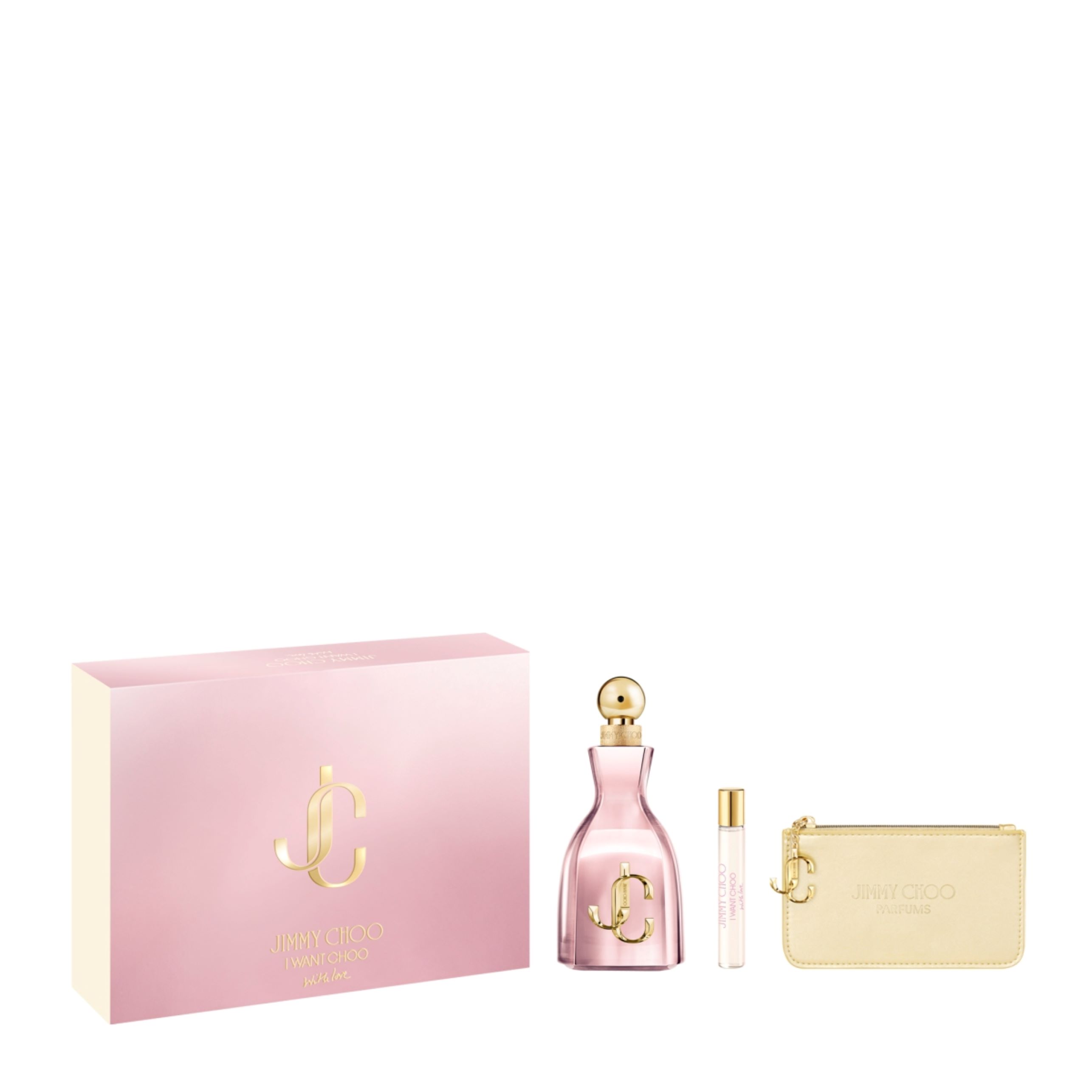 Φωτογραφία προϊόντος: Jimmy Choo I Want Choo Love Γυναικείο Αρωματικό Σετ: Eau de Parfum 100ml + Travel 7,5ml + Pouch