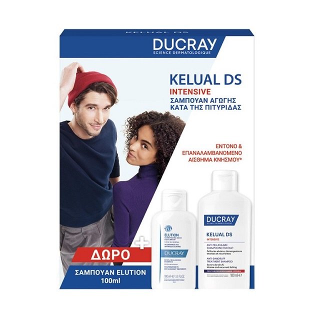 Φωτογραφία προϊόντος: Ducray Πακέτο Kelual DS Intensive Σαμπουάν Κατά της Πιτυρίδας 100ml & Elution Σαμπουάν 100ml