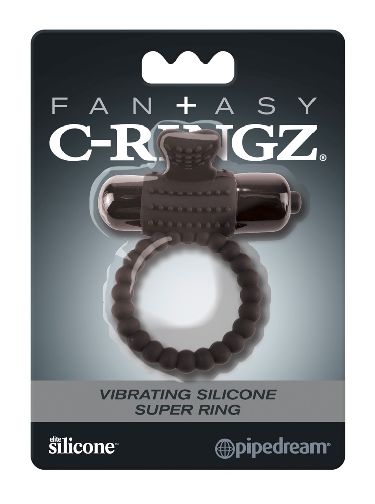 Φωτογραφία προϊόντος: Fantasy C-Ringz FANTASY C-RING VIBRATING SILICONE SUPER RING BLACK