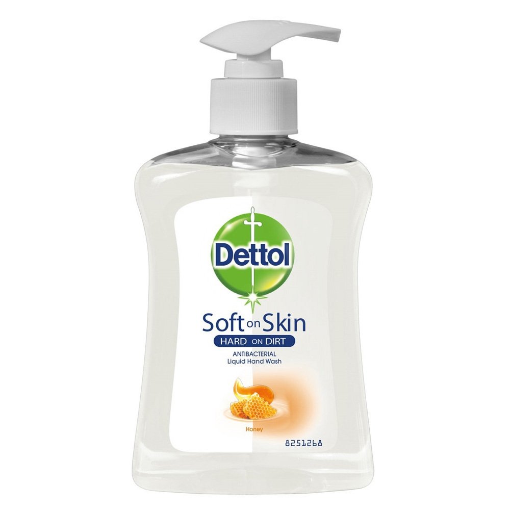 Φωτογραφία προϊόντος: Dettol Soft on Skin Hard on Dirt Liquid Αντιβακτηριδιακό Υγρό Κρεμοσάπουνο με Μέλι 250ml