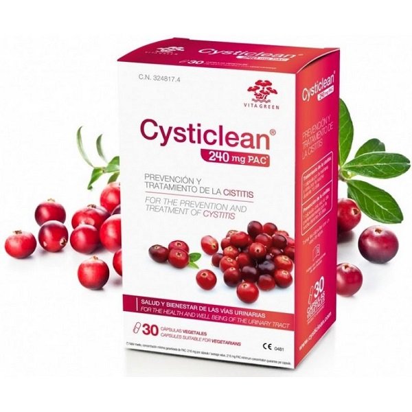 Φωτογραφία προϊόντος: Vita Green Cysticlean 240mg Συμπλήρωμα Διατροφής Για Την Υγεία Του Ουροποιητικού Συστήματος 30caps