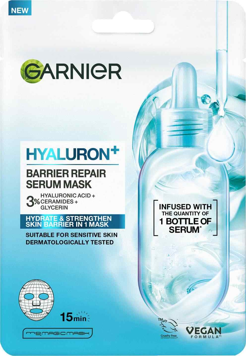 Φωτογραφία προϊόντος: Garnier Skin Active Hyaluronic Aloe Υφασμάτινη Μάσκα Προσώπου 28gr