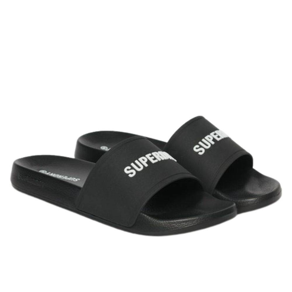 Φωτογραφία προϊόντος: MF310271A-AZD - SUPERDRY LOGO POOL SLIDE BLACK / OFF WHITE Color
